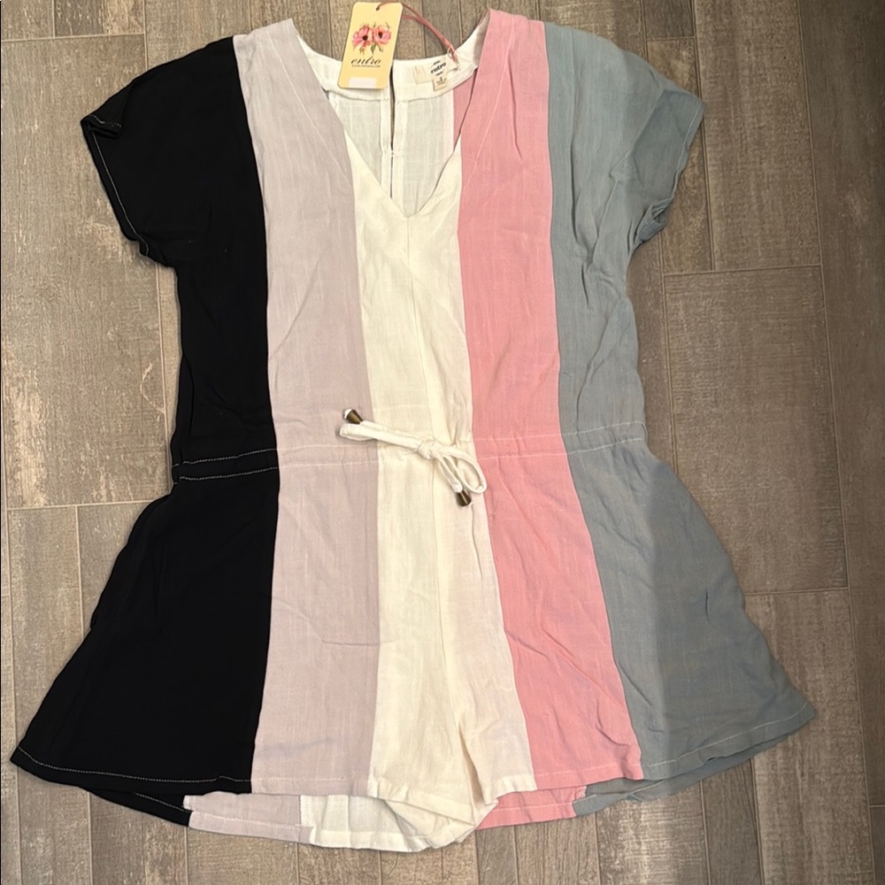 Entro Colorful Striped Romper